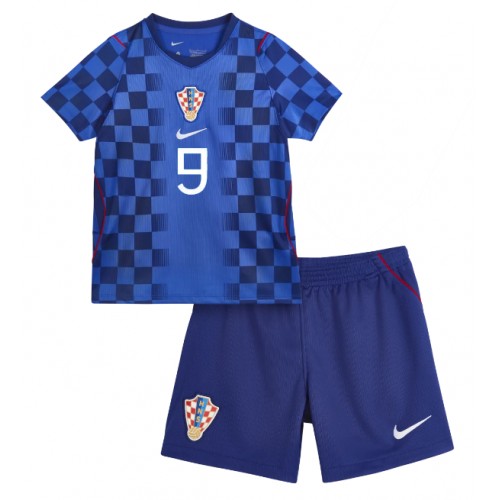 Kroatien Andrej Kramaric #9 Bortaställ Barn VM 2026 Kortärmad (+ Korta byxor)